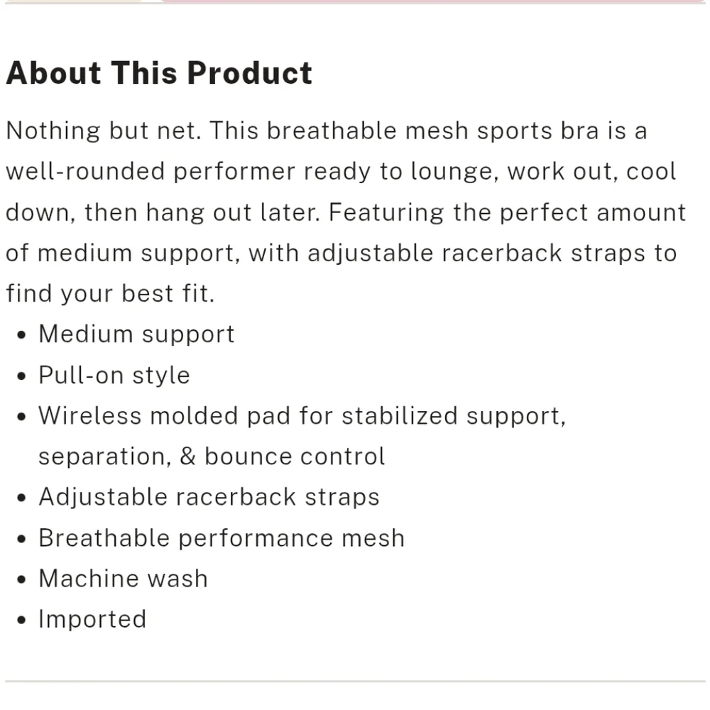 Victoria's Secret Lightweight Mesh Sports Bra - Picture 4 of 7